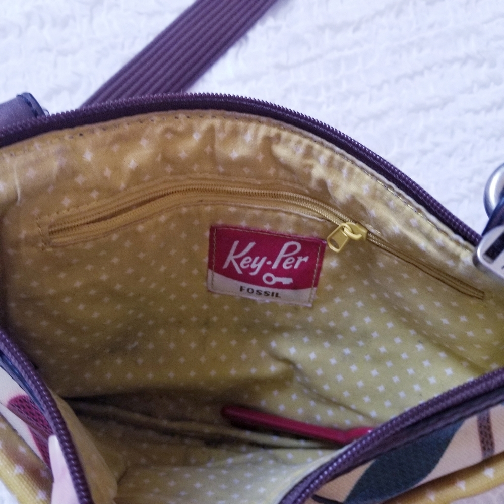 Fossil Key Per Floral Coated Canvas Crossbody - image 5